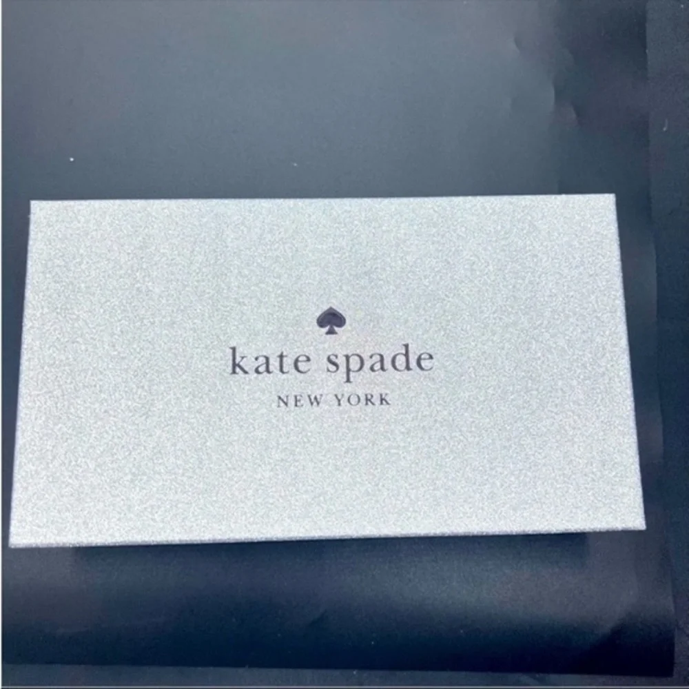 Kate Spade large black glitter tech phone wallet/ wristlet